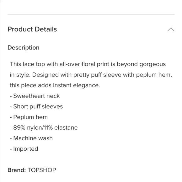 Topshop Lace Top - Picture 5 of 5